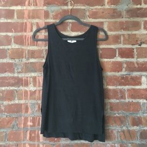 Everlane Charcoal gray 100% linen tank top